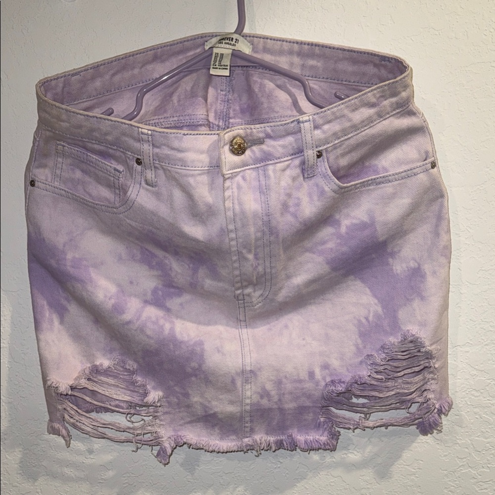 Forever 21 Lavender Denim Skirt
